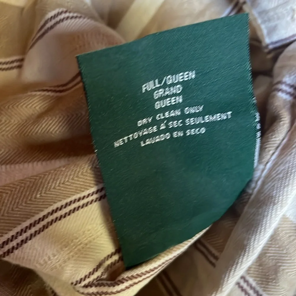Ralph Lauren Graydon Bold Stripe Full / Queen Duvet in Dune